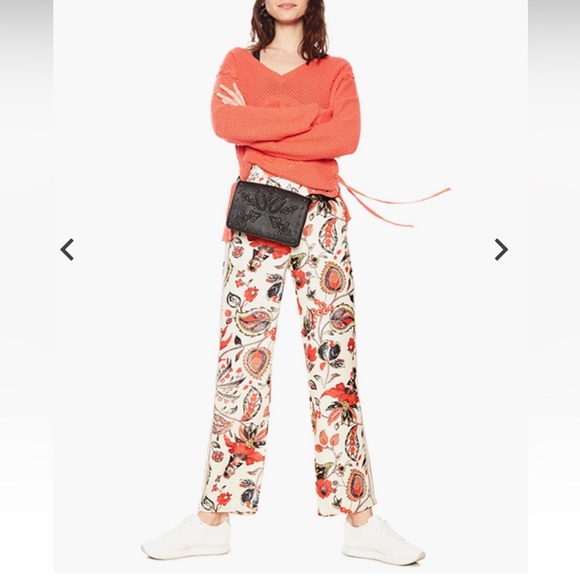 DESIGUAL Dimitri Floral High Waisted Wide Leg Pants Trousers NWT RRP$269 - Picture 8 of 16